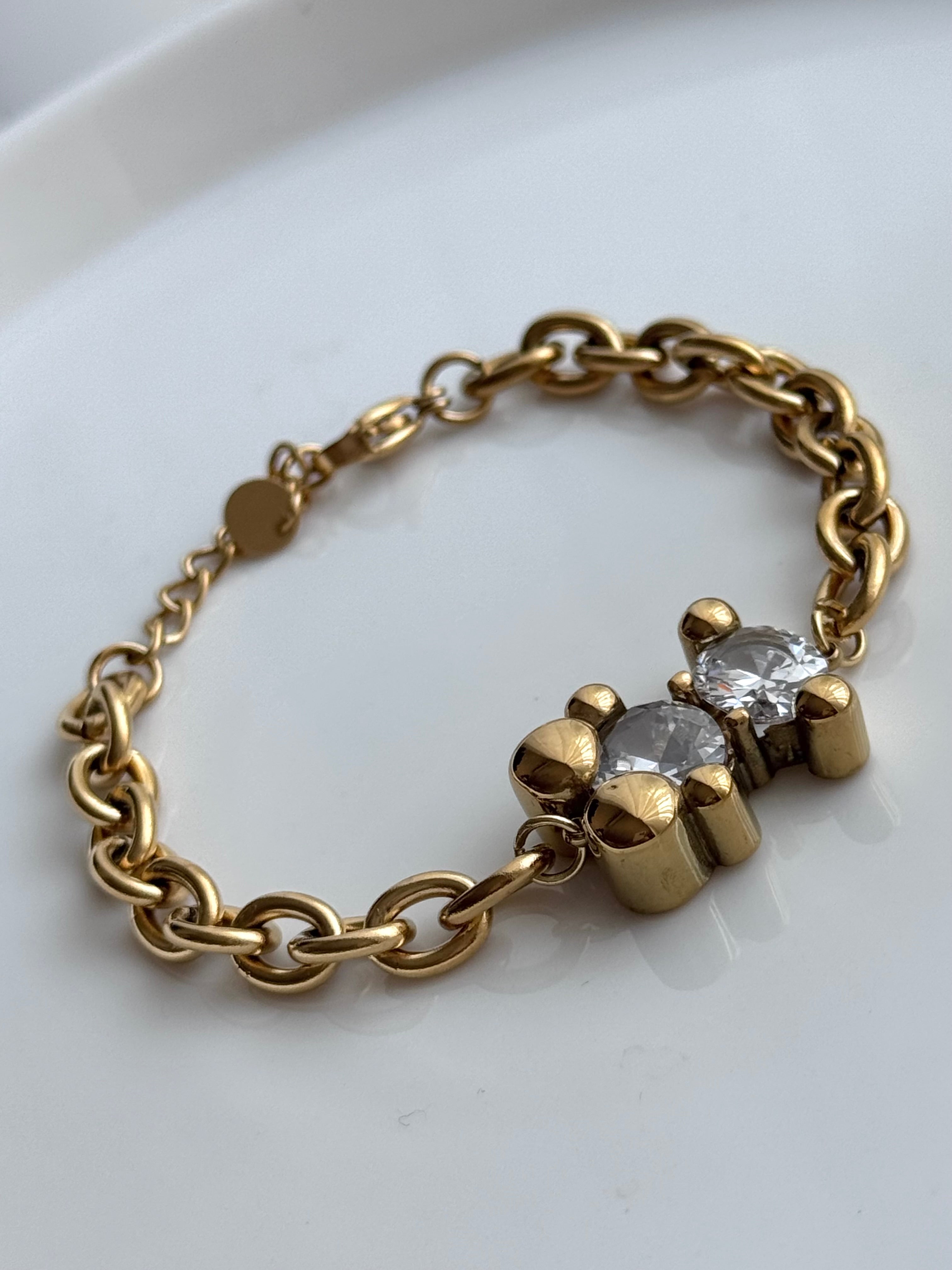 PULSERA OSO CRISTAL BLANCO