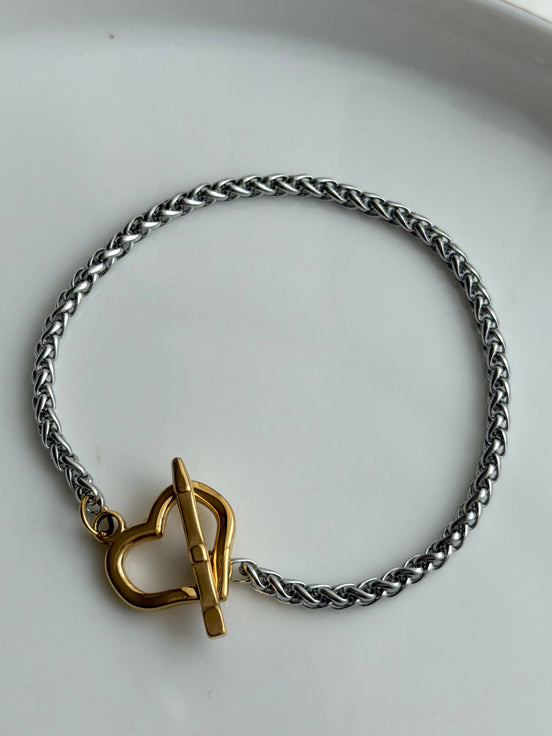 PULSERA BROCHE CORAZON
