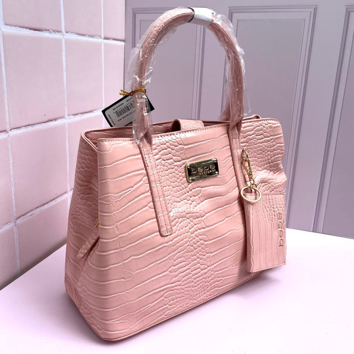 BOLSA BEBE AUBREY CROCO ROSA
