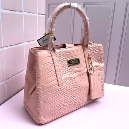 BOLSA BEBE AUBREY CROCO ROSA