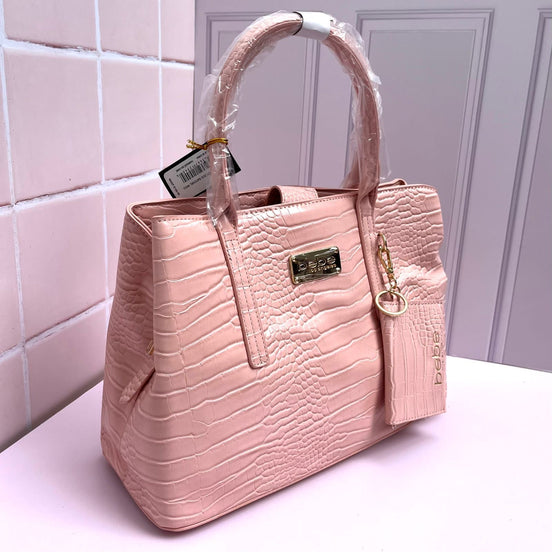 BOLSA BEBE AUBREY CROCO ROSA