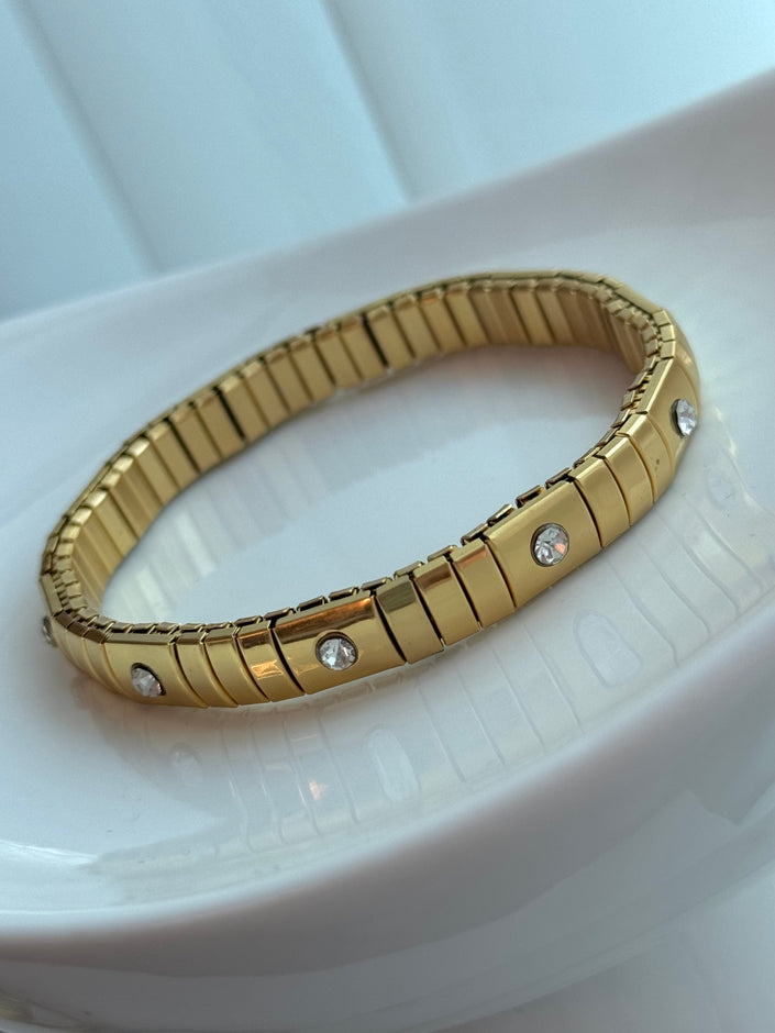 BRAZALETE A STRIPES CON ZIRCONIA