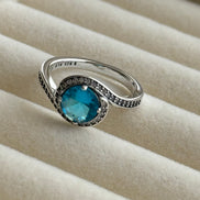 ANILLO ZIRCONIA AZUL