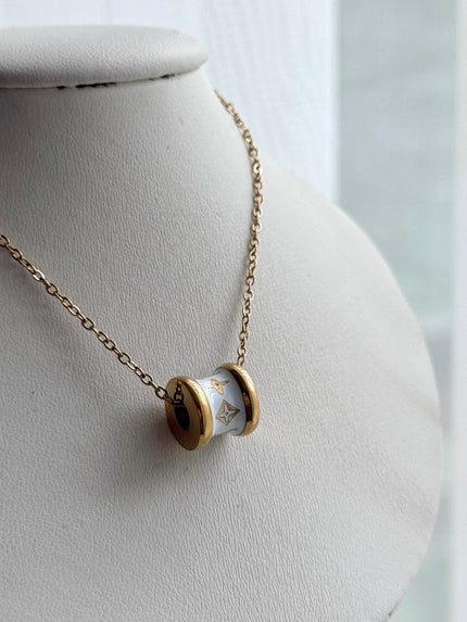 COLLAR RONDEL LV BLANCO