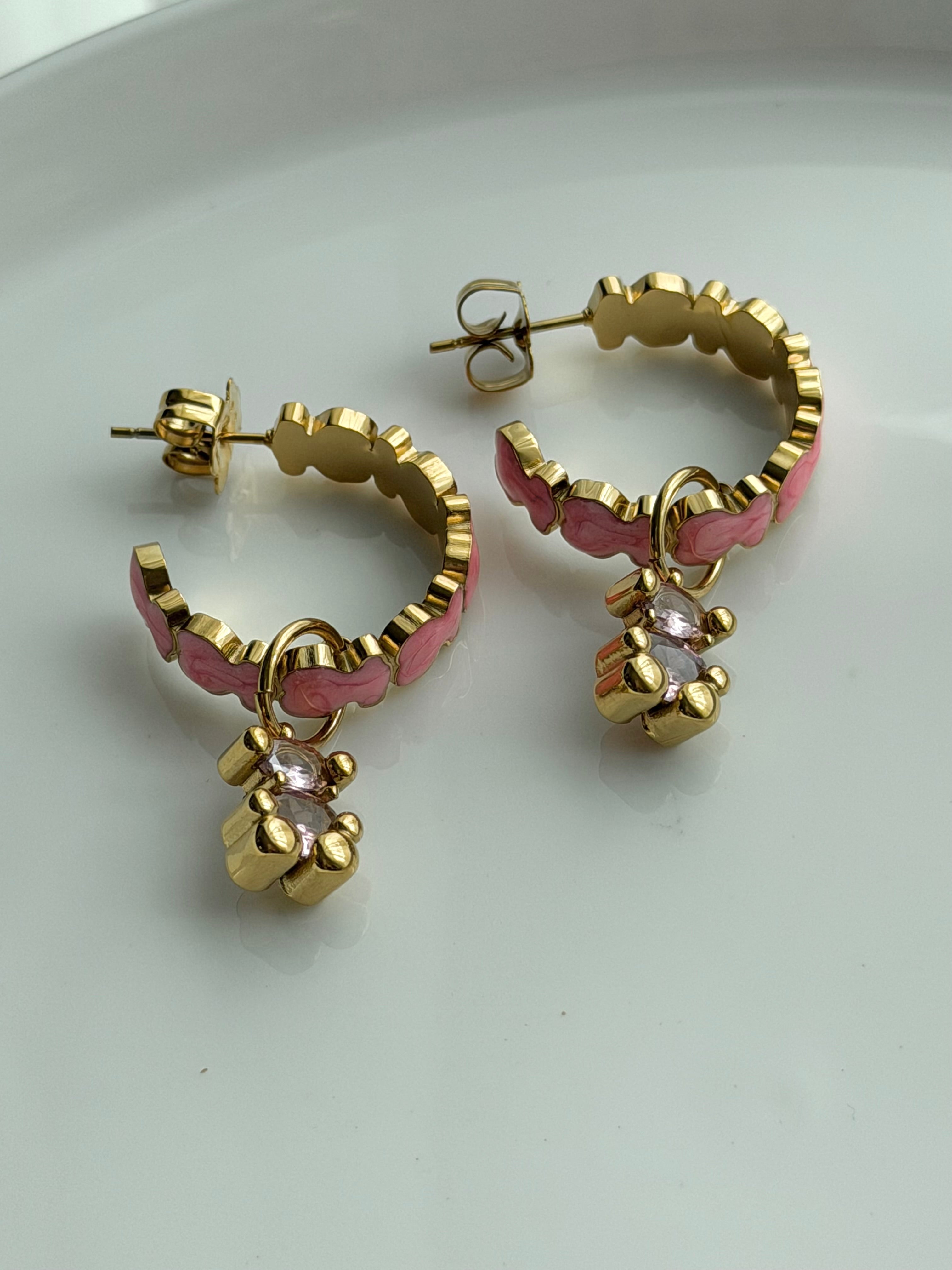 ARRACADA OSOS ROSA