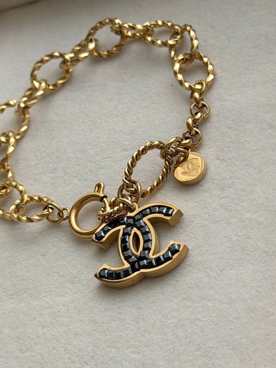 PULSERA CC CRISTAL NEGRO