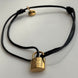 PULSERA HILO CANDADO LV NEGRO