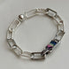 PULSERA ESLABÓN CON CRISTAL