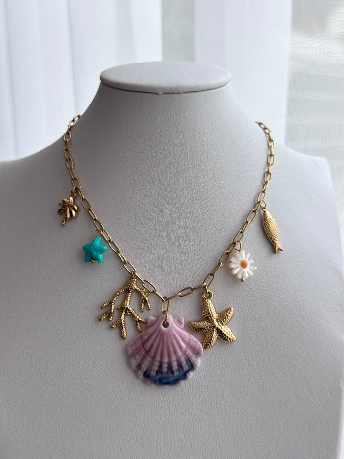 COLLAR CONCHA ROSA