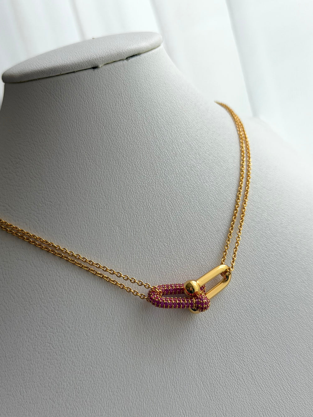 COLLAR ESLABÓN ROSA