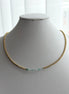 COLLAR BOLITAS VERDE / BLANCO
