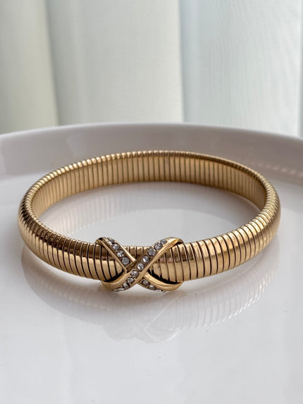 PULSERA MEDIANA CRUZ CON CRISTALES