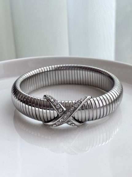 PULSERA MEDIANA CRUZ CON CRISTAL