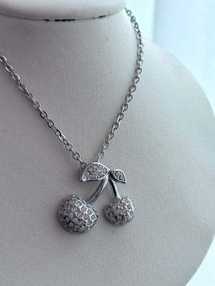 COLLAR CEREZA PLATEADA