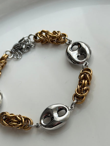 PULSERA ESLABONES Y ARGOLLAS