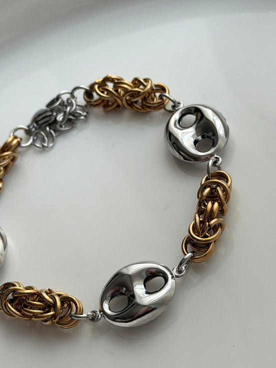 PULSERA ESLABONES Y ARGOLLAS