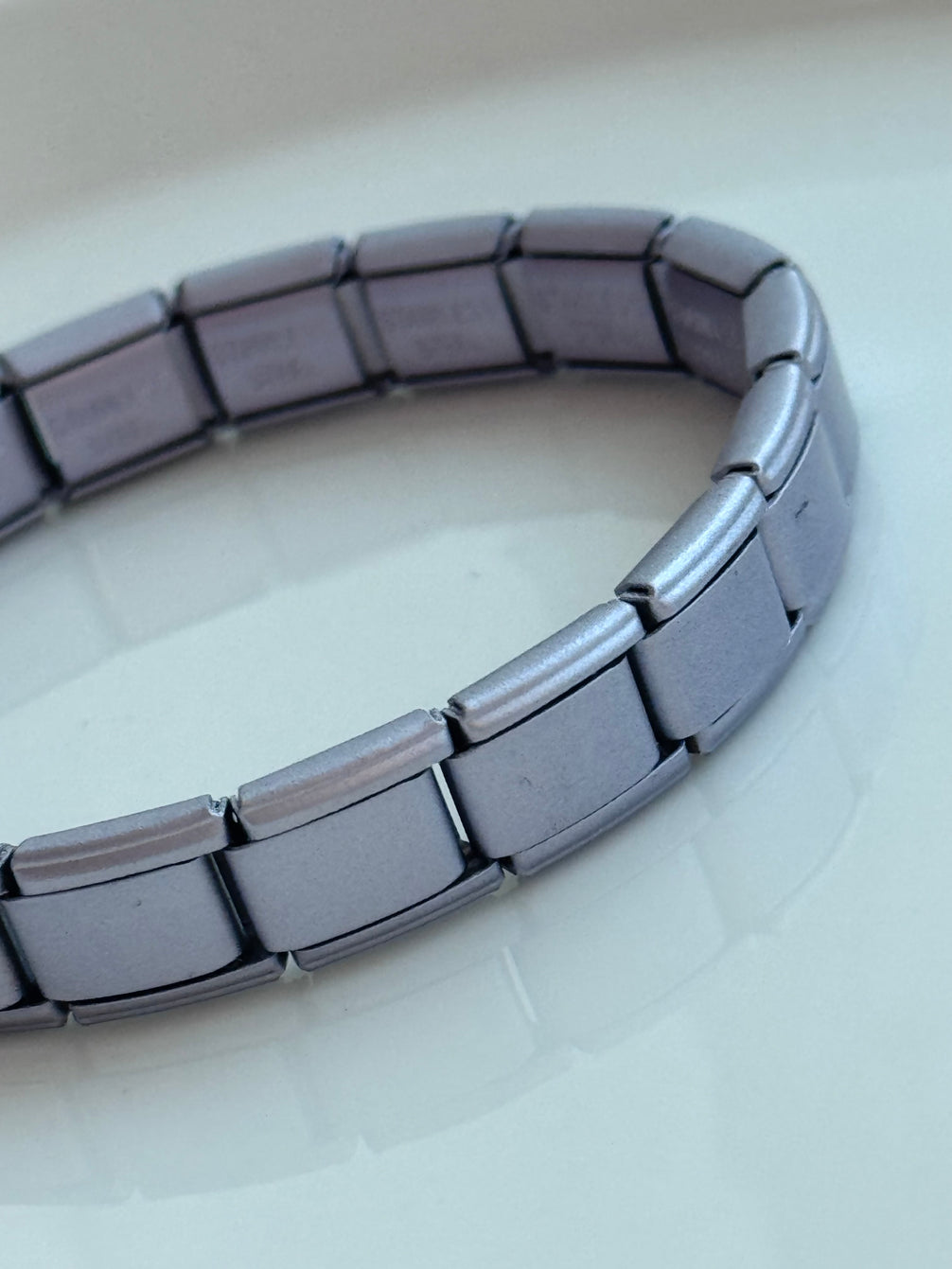 PULSERA ITALIANA LILA MATE