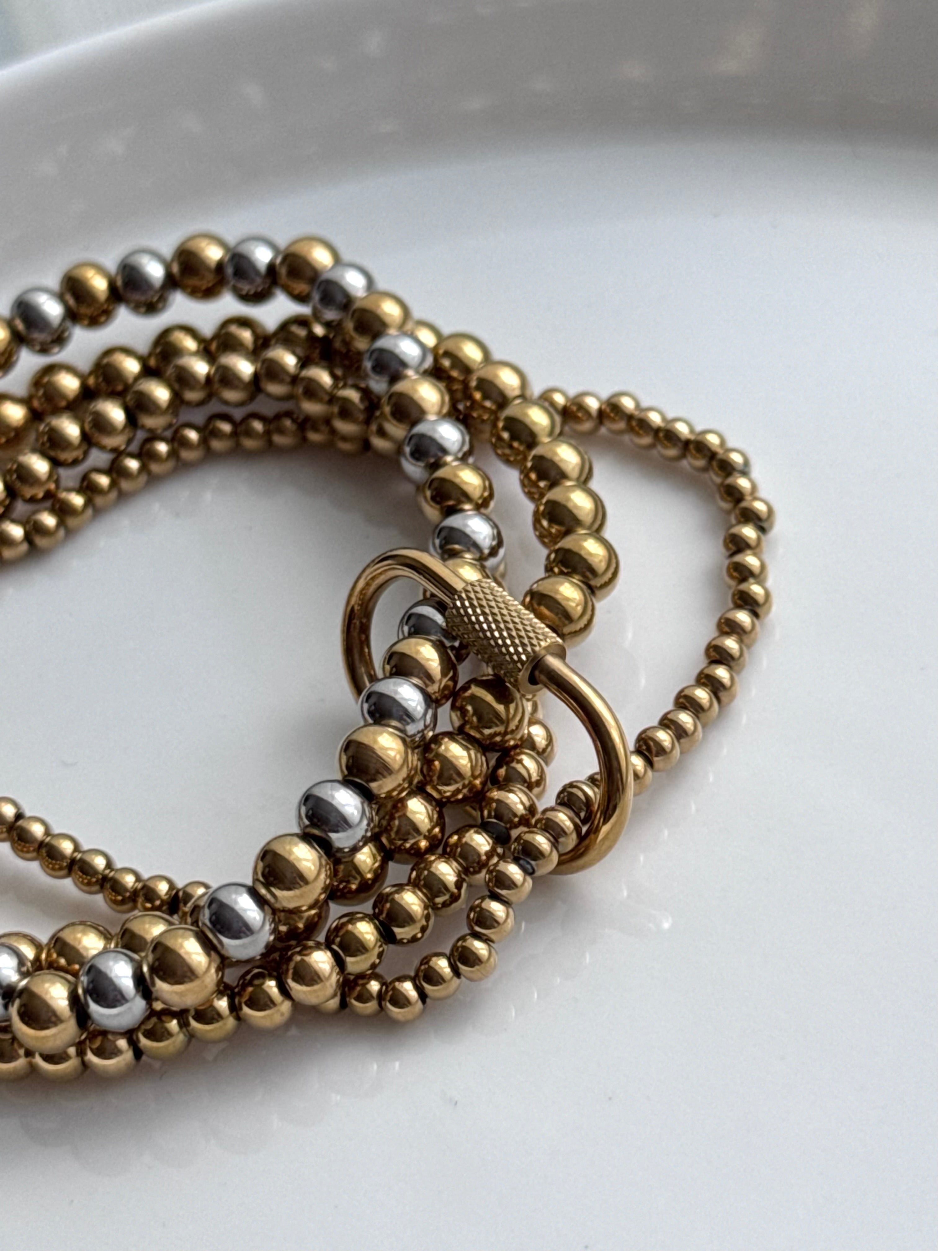 PULSERA BOLITAS CON HEBILLA