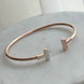 PULSERA DOBLE T ABIERTO