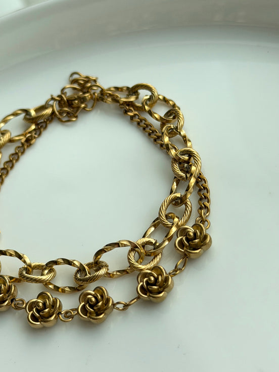 PULSERA DOBLE ROSAS