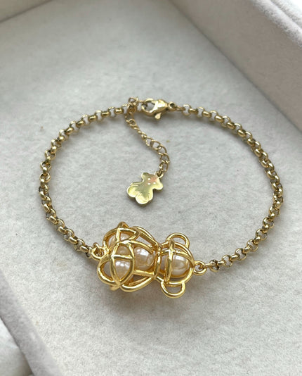 PULSERA OSO CON PERLAS