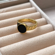ANILLO CÍRCULO NEGRO