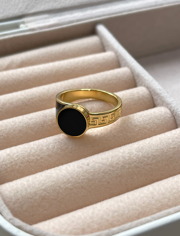 ANILLO CÍRCULO NEGRO