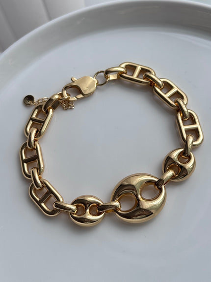 PULSERA HEBILLA GRANO DE CAFÉ