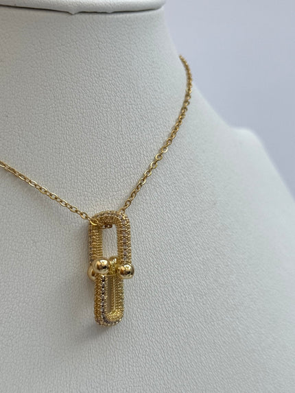 COLLAR DOBLE ESLABÓN CON ZIRCONIA