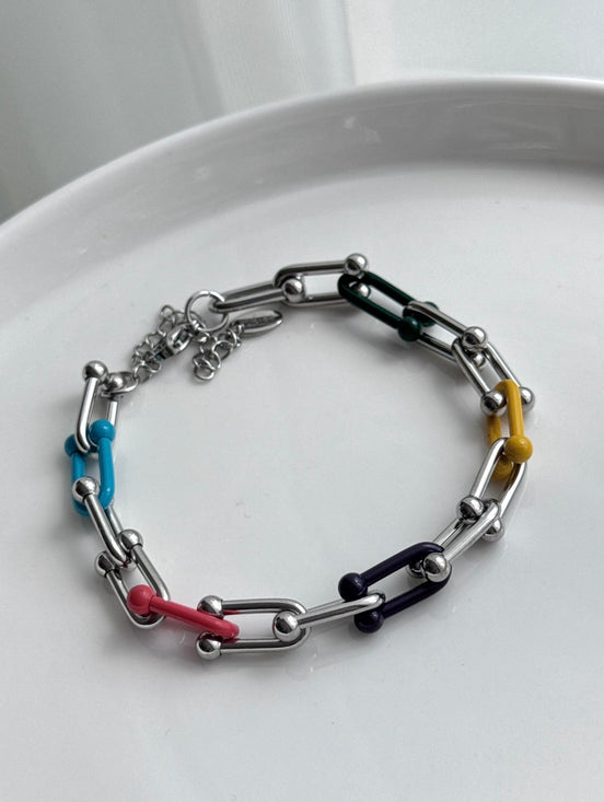 PULSERA ESLABÓN COLORES