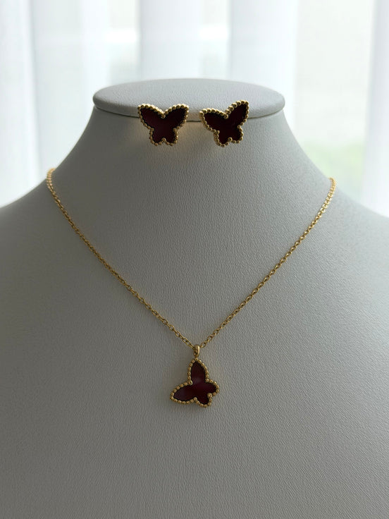 SET MARIPOSA ROJO