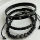TRÍO DE PULSERAS NEGRAS