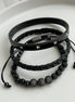 TRÍO DE PULSERAS NEGRAS