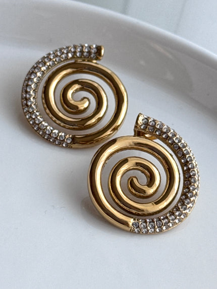 ARETE ESPIRAL CON CRISTAL BLANCO