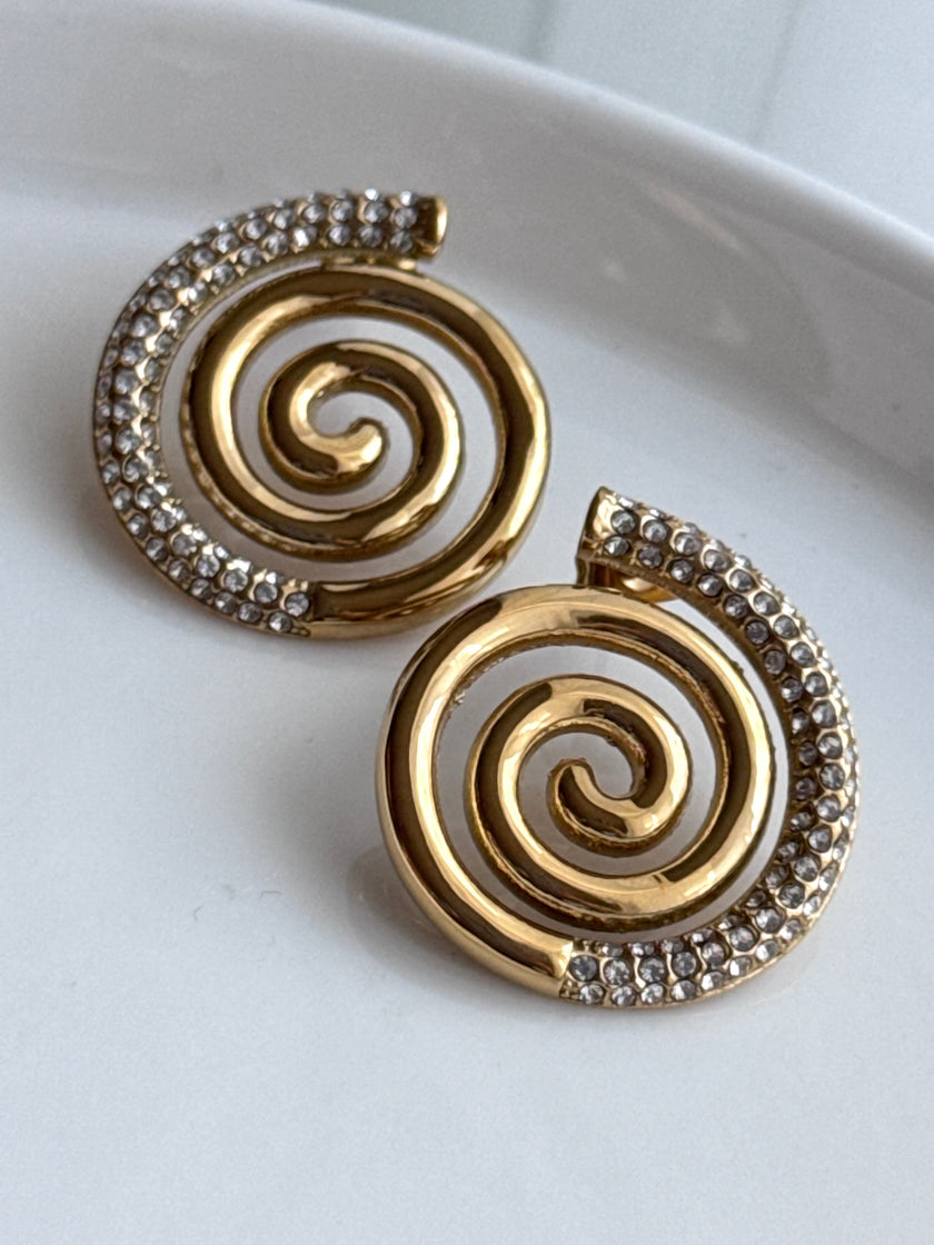 ARETE ESPIRAL CON CRISTAL BLANCO