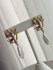 ARETE PERLA CRISTAL AZUL