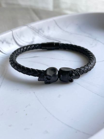 PULSERA DOBLE CALAVERA