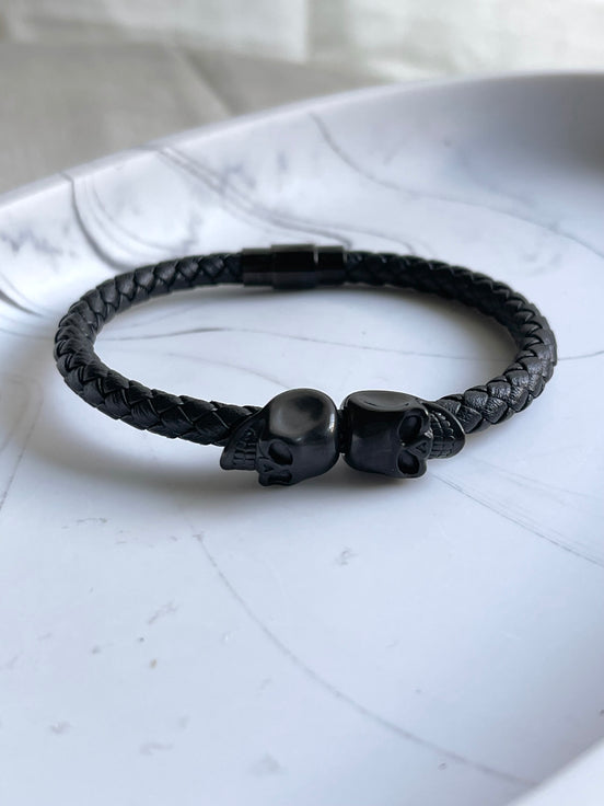 PULSERA DOBLE CALAVERA