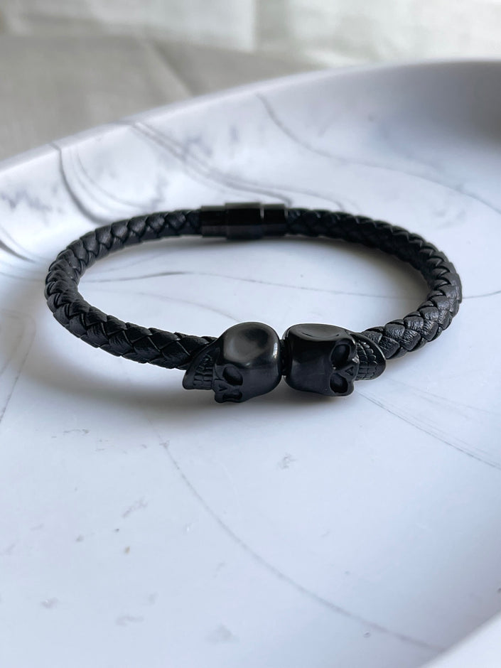 PULSERA DOBLE CALAVERA