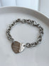 PULSERA TFNY PLACA CORAZON