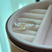 ANILLO ZIRCONIA AMARILLO CHICA