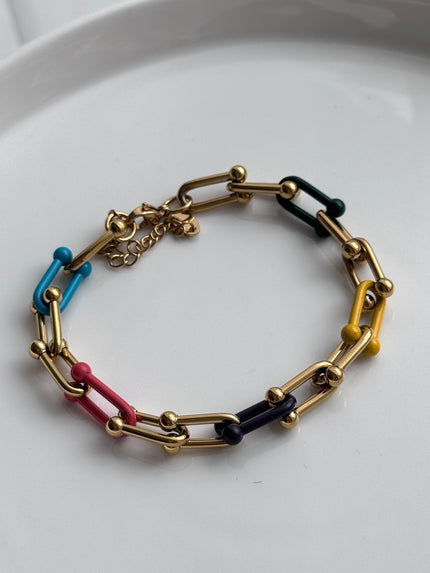 PULSERA ESLABONES COLORES