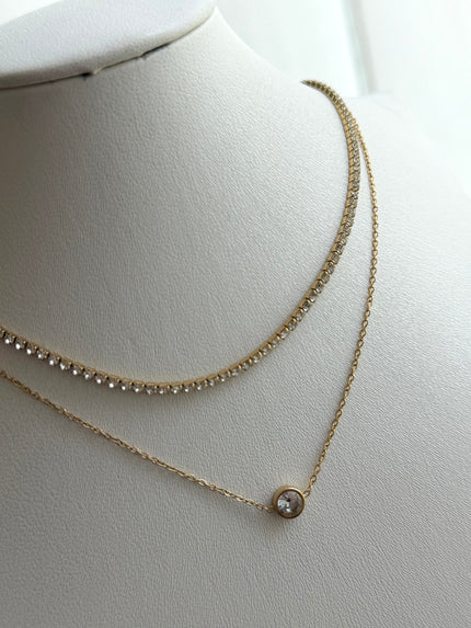 COLLAR DOBLE DIJE BOLITA
