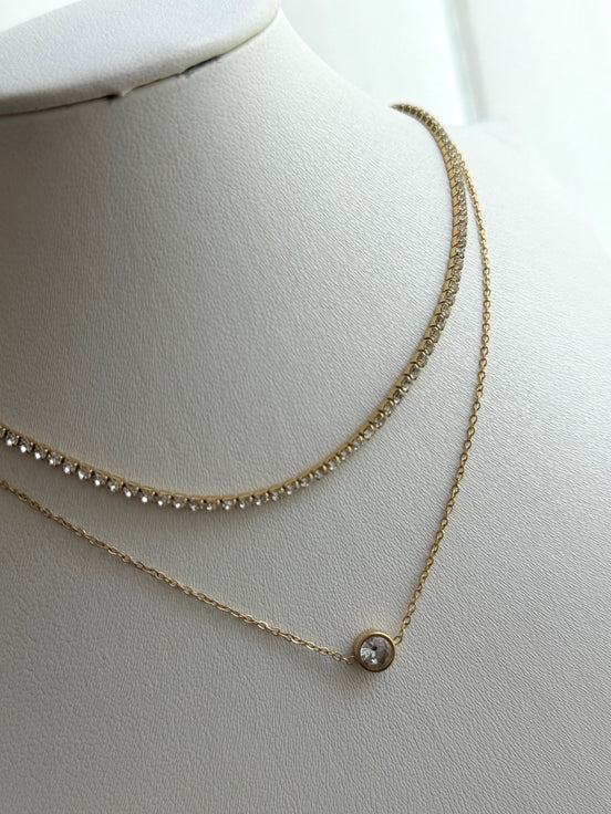 COLLAR DOBLE DIJE BOLITA