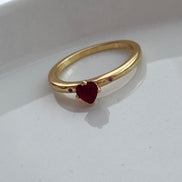 ANILLO CORAZÓN ROJO