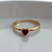ANILLO CORAZÓN ROJO