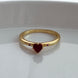 ANILLO CORAZÓN ROJO
