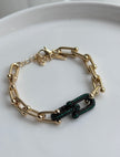 PULSERA ESLABÓN CRISTAL VERDE
