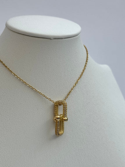 COLLAR DOBLE ESLABÓN CON ZIRCONIA