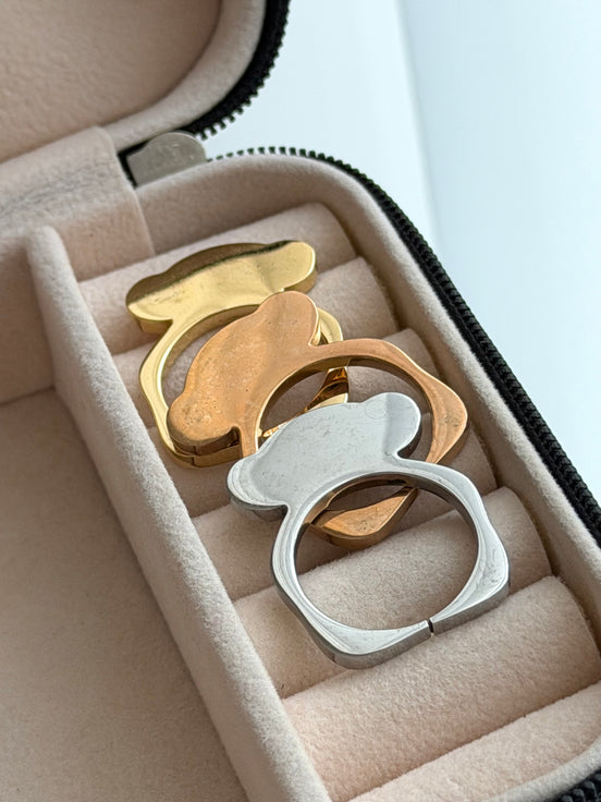 TRÍO DE ANILLOS OSOS